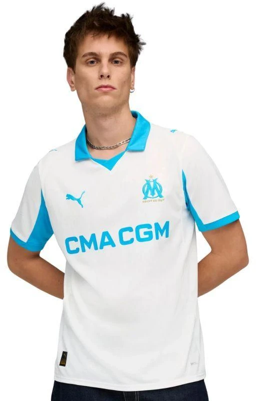 Vyrų Puma Olympique Marseille namų marškinėlių replika, balti 779801 01