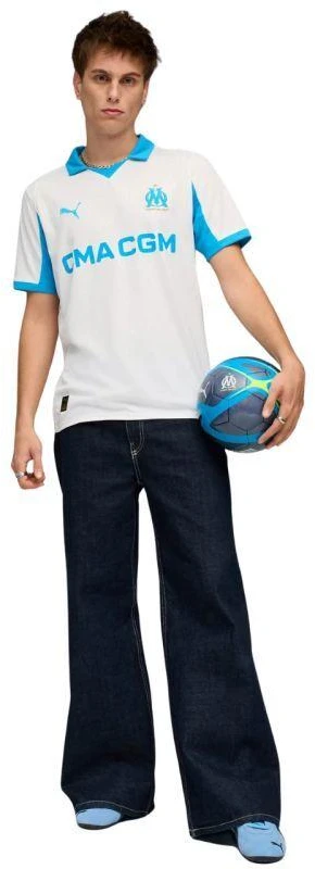 Vyrų Puma Olympique Marseille namų marškinėlių replika, balti 779801 01