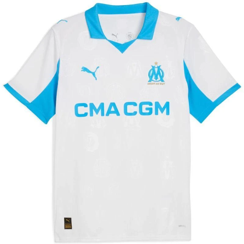 Vyrų Puma Olympique Marseille namų marškinėlių replika, balti 779801 01