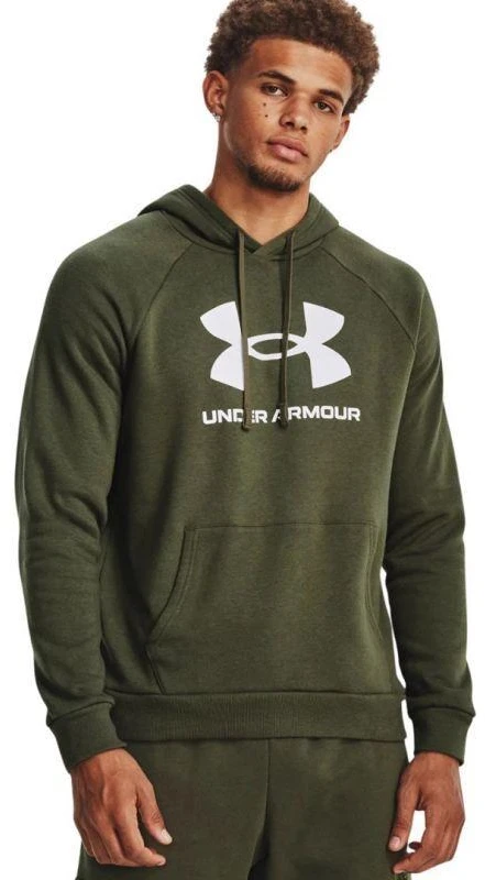 Vyrų Under Armour Rival Fleece Logo HD džemperis, alyvuogių spalvos 1379758 390 M