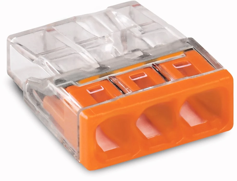 Jungtis 3x0.5-2.5mm oranžinė WAGO