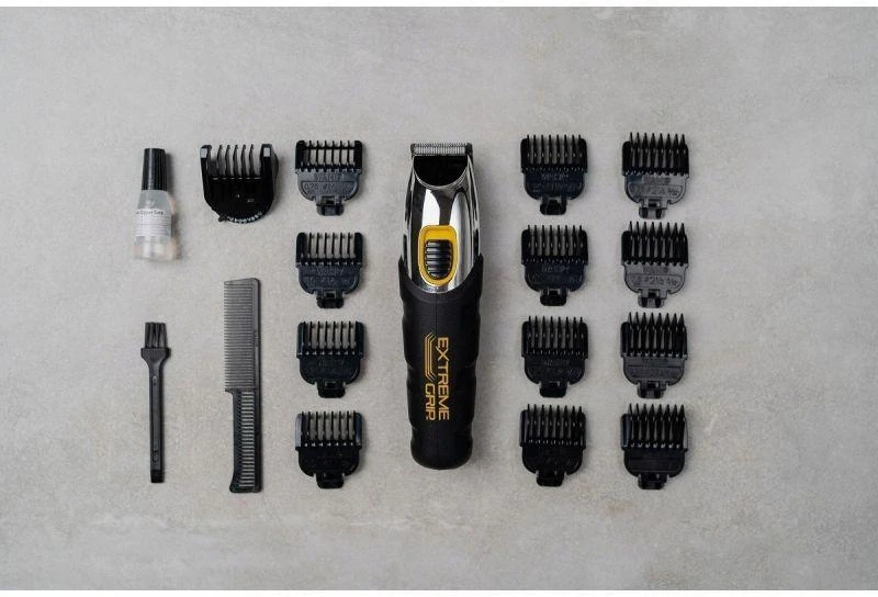 Barzdaskutė Barzdos kirpimo mašinėlė - WAHL Extreme Grip, 12 Ilgio Nustatymai, Juoda