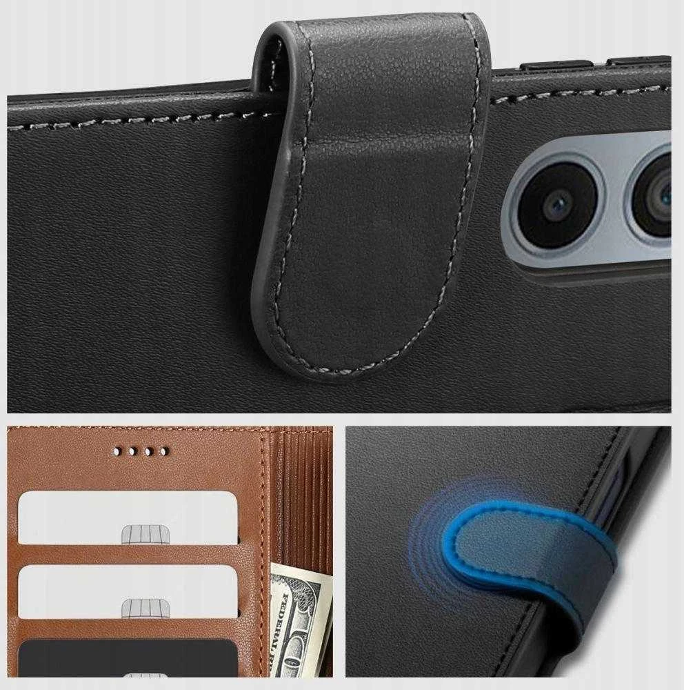 Tech-Protect atverčiamas Motorola Edge 50 NEO dėklas telefonui juodos spalvos