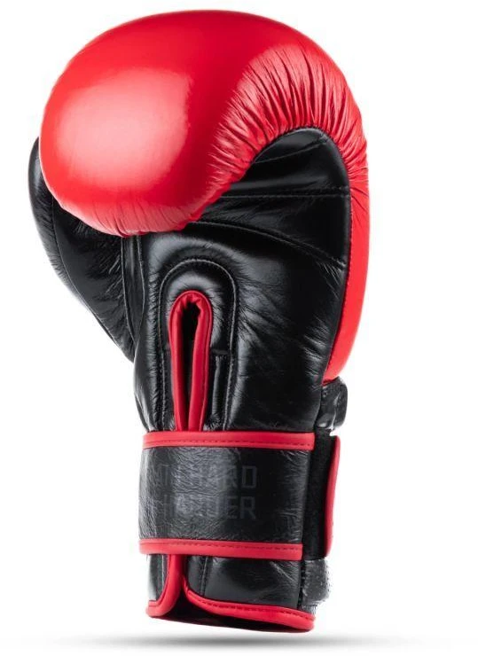 BUSHIDO Warrior RAUDONOS natūralios odos bokso pirštinės
