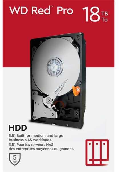 Sandisk WD Raudona Pro 18TB 6Gb/s SATA 512MB Cache Internal 3.5inch HDD bulk