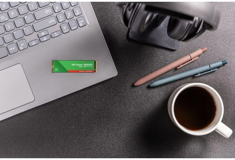 Ausinės WD Žalias SN3000 500 GB M.2 NVMe WDS500G4G0E SSD