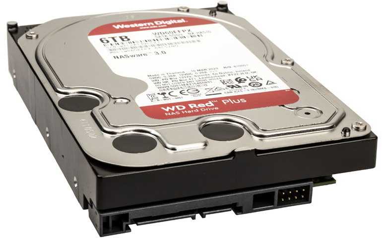 Sandisk WD Raudona Plus 6TB SATA 6Gb/s 3.5 colio 258MB cache vidinis HDD diskas, urmu