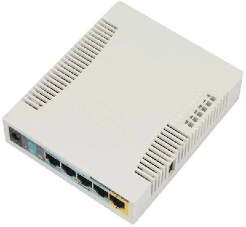 Šakotuvas Maršrutizatorius MikroTik RB951Ui-2HnD (xDSL (cable connector LAN), 2,4 GHz)