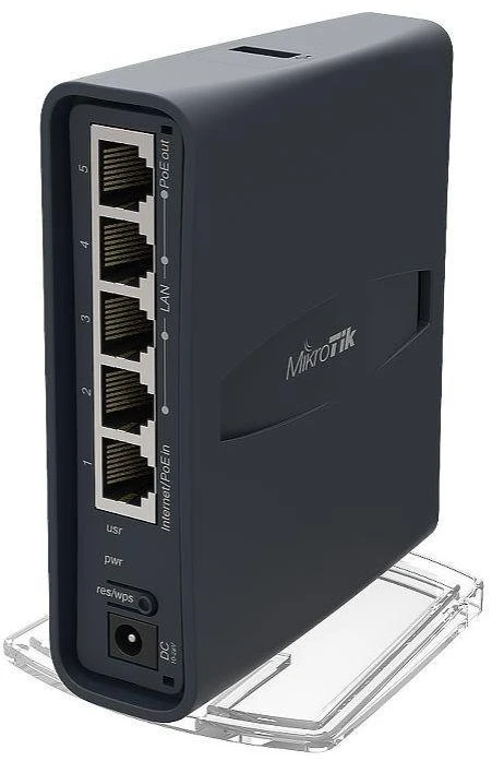 „WiFi 5“ maršrutizatorius „Mikrotik hAP ac lite TC“ (RB952Ui-5ac2nD-TC) 2,4 GHz (2x2) / 5 GHz (1x1) 5 prievadų
