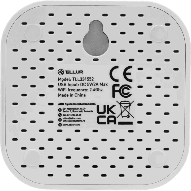 „Tellur“ išmanusis „WiFi“ buvimo jutiklis, mikrobangų radaras 24 GHz, USB-C, Baltas