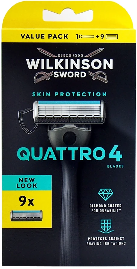 Wilkinson Sword Quattro4 skustuvas +9 peiliukai