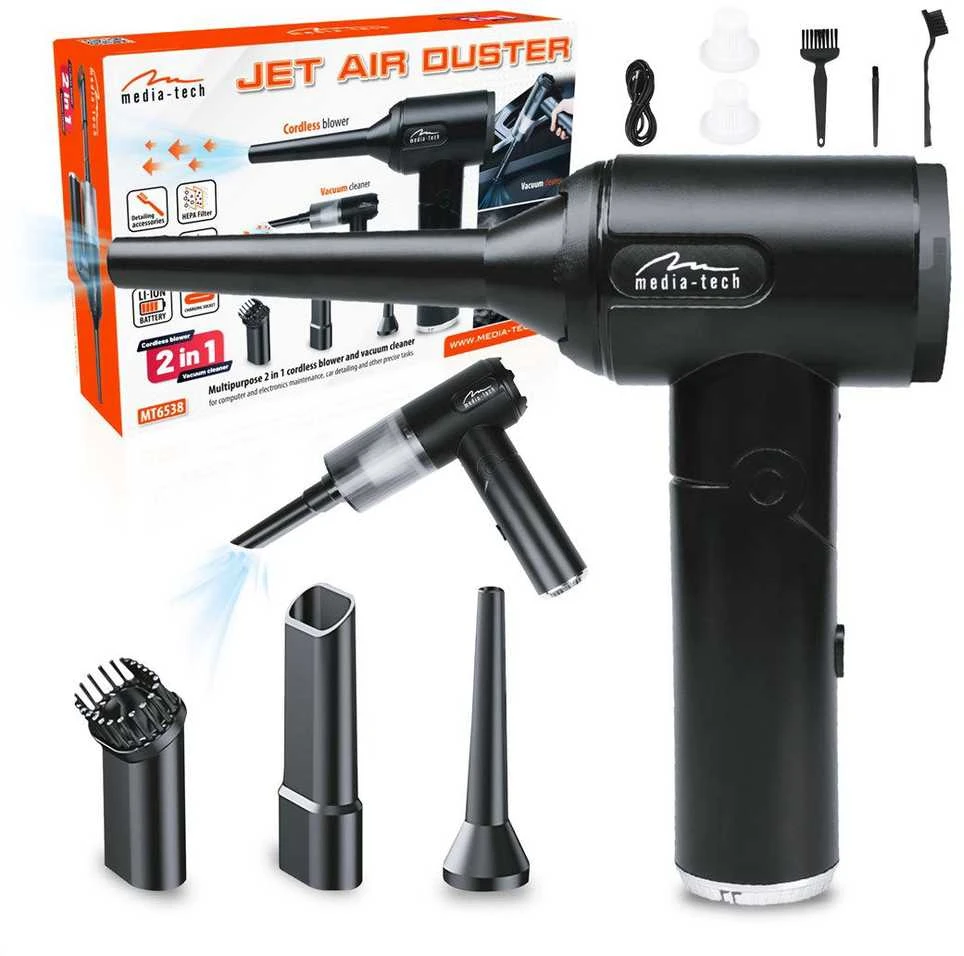 Drėkintuvas Media tech belaidis 2 viename oro pūstuvas JET AIR DUSTER MT6538