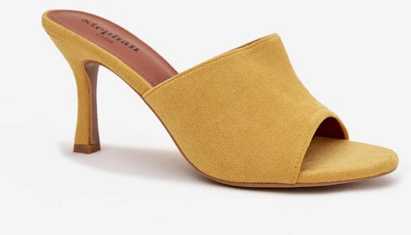 Women's Slip-On Shoes with Heel Made of Eco Suede Geltona Isolia