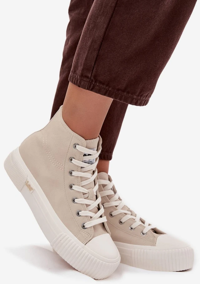 Women's Sneakers On Platform LEE 50253002.35E ISLA WOMEN MID Smėlio spalvos