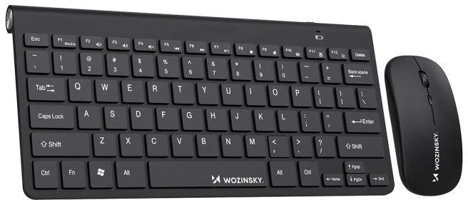 Wozinsky Belaidė klaviatūra + Compact Pelė Set - Juodas