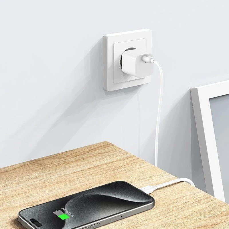 Wozinsky CMWCS USB-C PD 20W laidinis įkroviklis – baltos spalvos