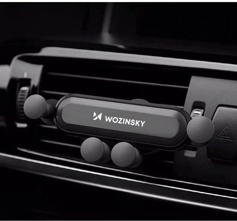 Wozinsky car phone holder gravity for ventilation grille juodos spalvos (WCH-05)