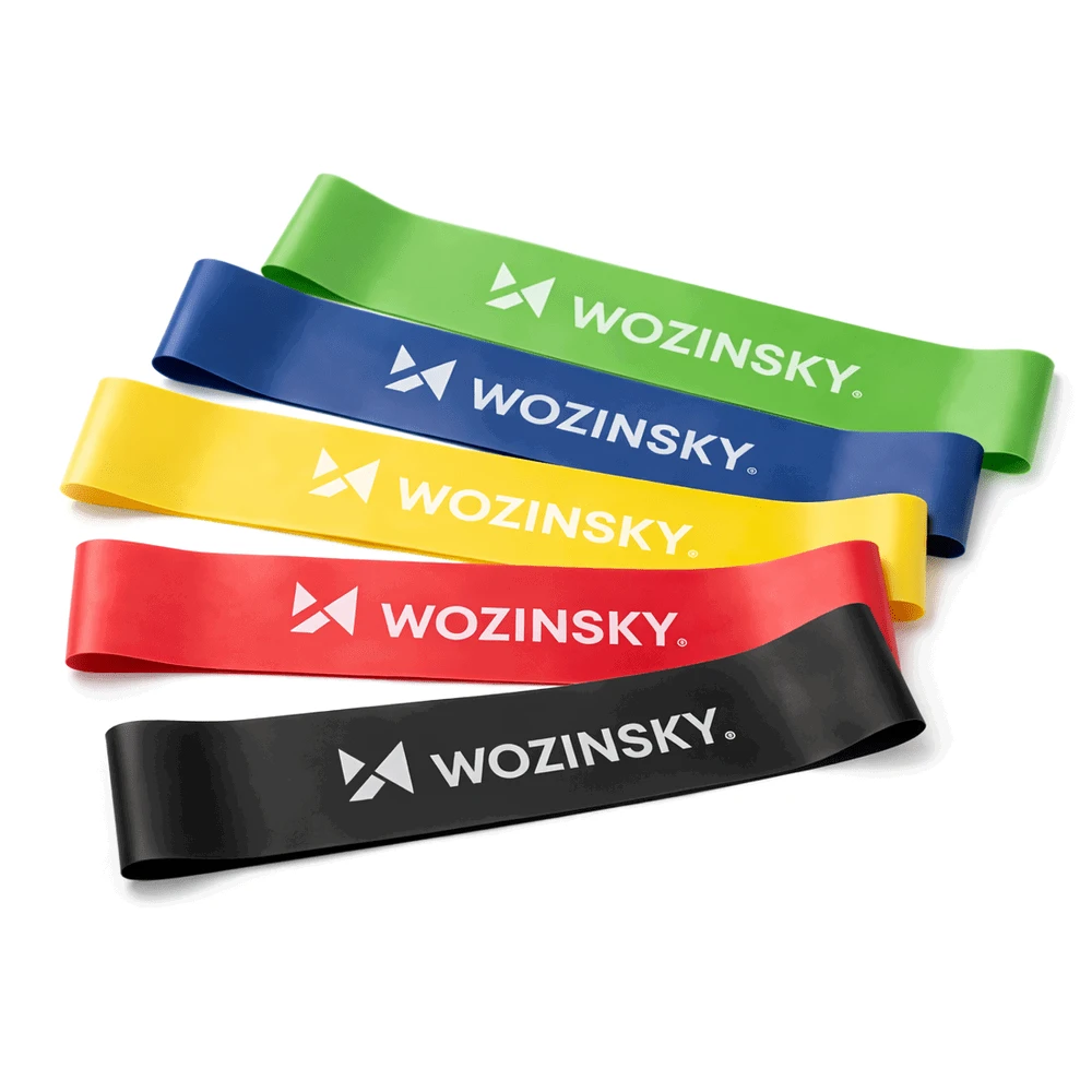 Mini pasipriešinimo juostos Wozinsky WGO-5 aktyvavimo juostos iš latekso - 5 vnt.
