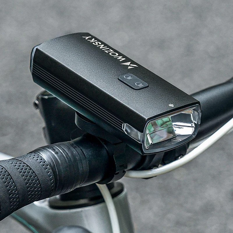 Wozinsky Priekinis dviračio žibintas + USB-C laidas (3000 lm) - Juodas