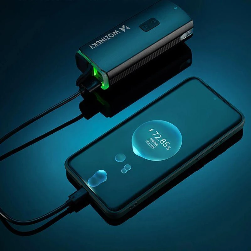 Wozinsky Priekinis dviračio žibintas + USB-C laidas (3000 lm) - Juodas