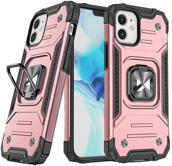 Dėklas Wozinsky Ring Armor Apple iPhone 14 Plus šarvuotas magnetinis laikiklis auksinis žiedas