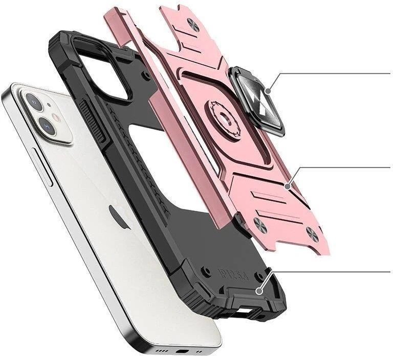 Dėklas Wozinsky Ring Armor Apple iPhone 14 šarvuotas magnetinis laikiklis auksinis žiedas