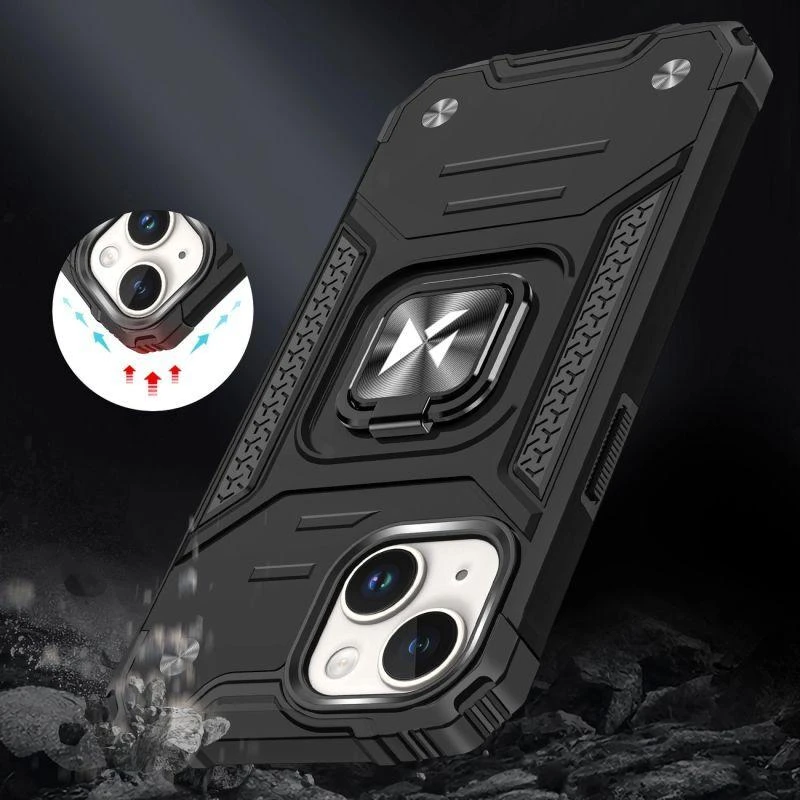 Wozinsky Ring Armor Apple iPhone 15 Plus iPhone 15 Plus Ring Armor – dėklas telefonui raudonos spalvos