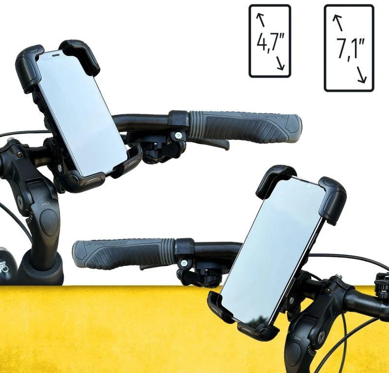 Wozinsky stiprus telefono laikiklis dviračiui, motociklui, paspirtukui, juodos spalvos (WBHBK6)