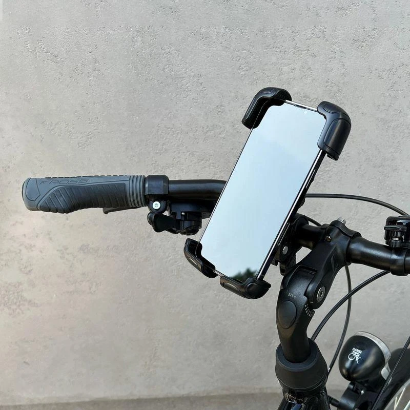Wozinsky stiprus telefono laikiklis dviračiui, motociklui, paspirtukui, juodos spalvos (WBHBK6)