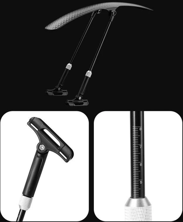 Wozinsky WBR-01 universal adjustable bicycle fender - juodas