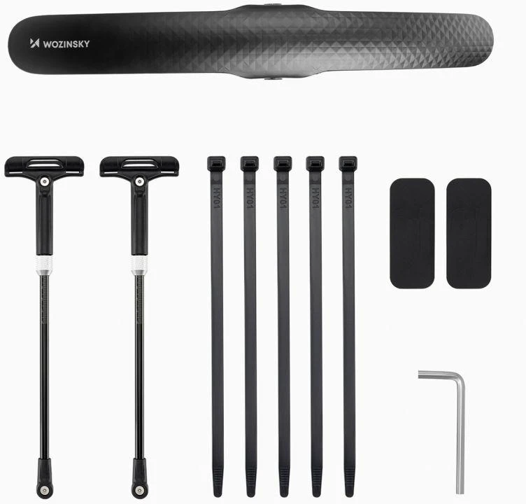 Wozinsky WBR-01 universal adjustable bicycle fender - juodas