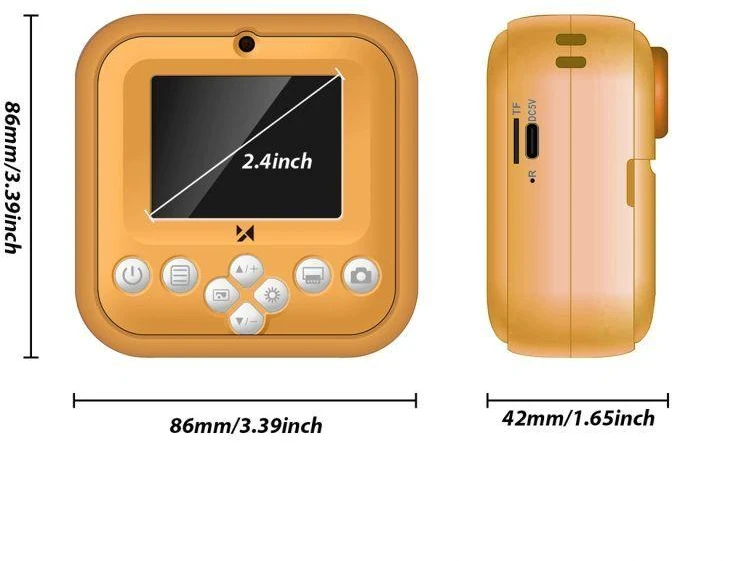 Wozinsky WDT-05 Thermal Spausdintuvas Camera for Kids - Oranžinis