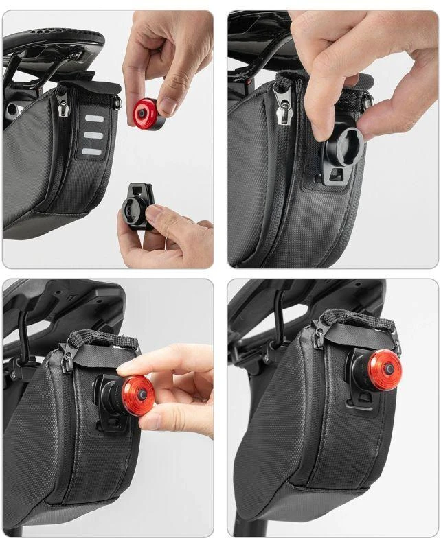 Wozinsky WIS-01 Atsparus vandeniui Smart Tail Lights 2 pcs - Juodas