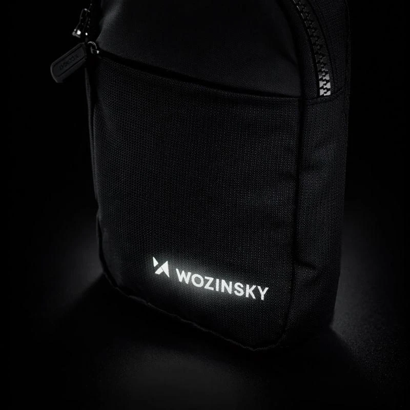 Wozinsky WMS-W1 Unisex Mini Peties Krepšys Vandeniui Atsparus Dviem Skyriais Mobiliajam Telefonui - Juodas