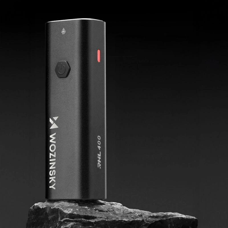 Wozinsky WSBLB2 Priekinis (400 lm) ir Galinis USB-C Dviračio Žibintų Rinkinys - Juodas
