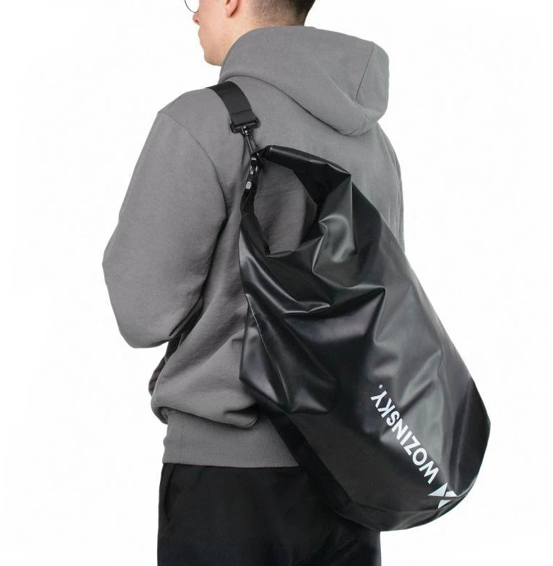 Wozinsky WWK-30 vandeniui atsparus krepšys 30 l SUP baidarei – juodas