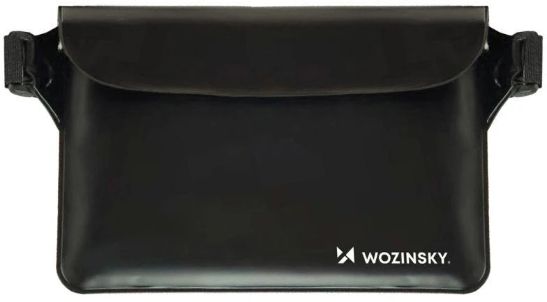 Wozinsky WWS-01 Atsparus vandeniui PVC Waist Bag - Juodas