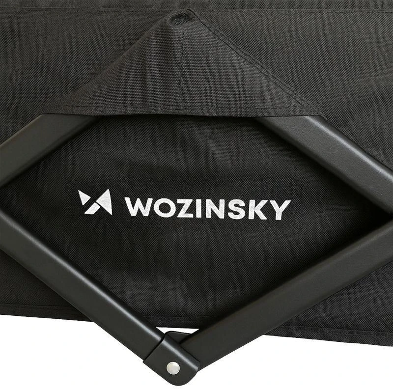 Vežimėlis Wozinsky WZP-100 pliažas, turistinis, sodo, patvarūs, platūs ratai, su apsauginis tinklelis iki 100 kg - juoda