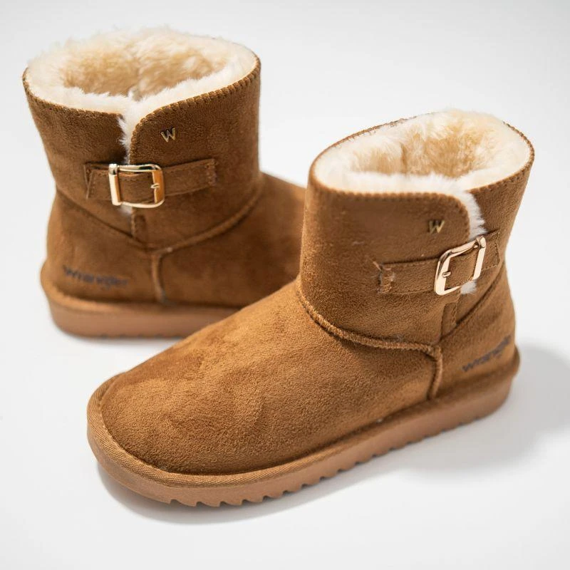 Wrangler Elsa Platform MID moteriški sniego batai, apšiltinti žieminiai batai su kailiu, juodi (20243077.37B)