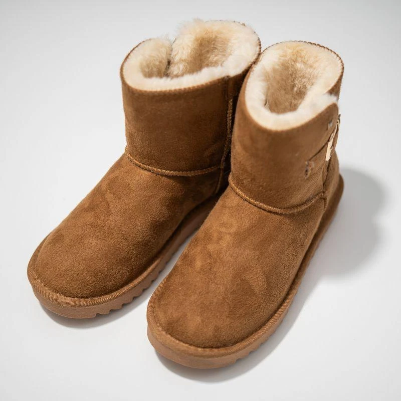 Wrangler Elsa Platform MID moteriški sniego batai, apšiltinti žieminiai batai su kailiu, juodi (20243077.37B)