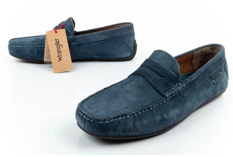 Wrangler vyriški zomšiniai mokasinai Maifield, tamsiai mėlyni