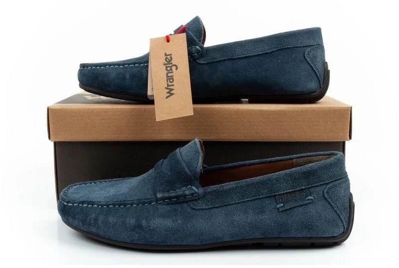 Wrangler vyriški zomšiniai mokasinai Maifield, tamsiai mėlyni