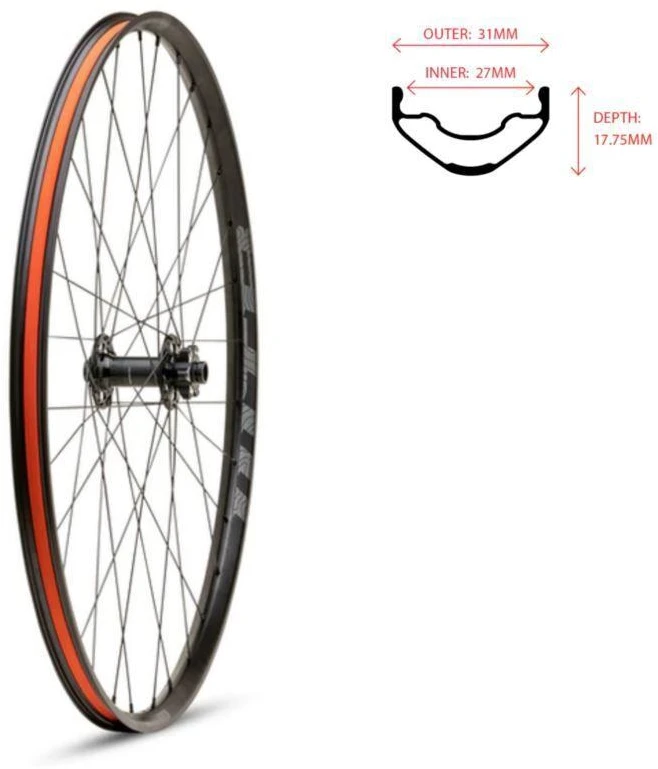 WTB PROTERRA i27x29" priekinis ratas 100x15 32 stipinai 6 varžtų tvirtinimas