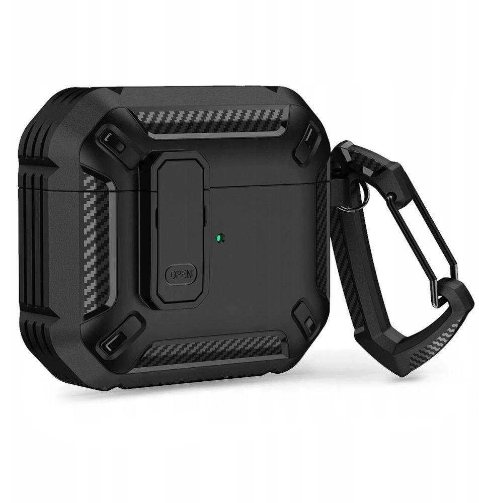 Tech-Protect X-CarboAirPods Pro 1 / 2 – dėklas ausinėms juodos spalvos