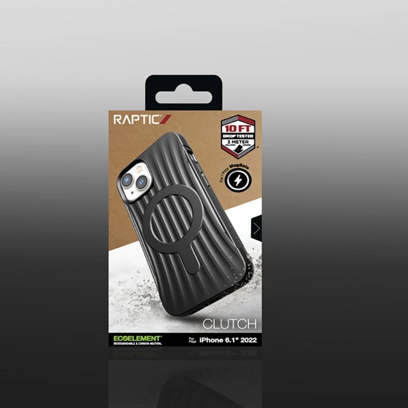 X-Doria Raptic Clutch MagSafe dėklas iPhone 14, juodas