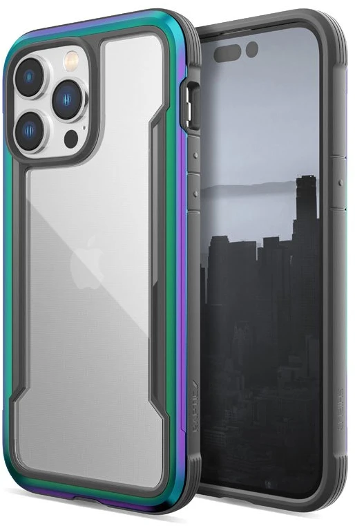 X-Doria Raptic Shield - Aluminum dėklas skirtas Apple iPhone 14 Pro Max Drop-Tested 3m Iridescent