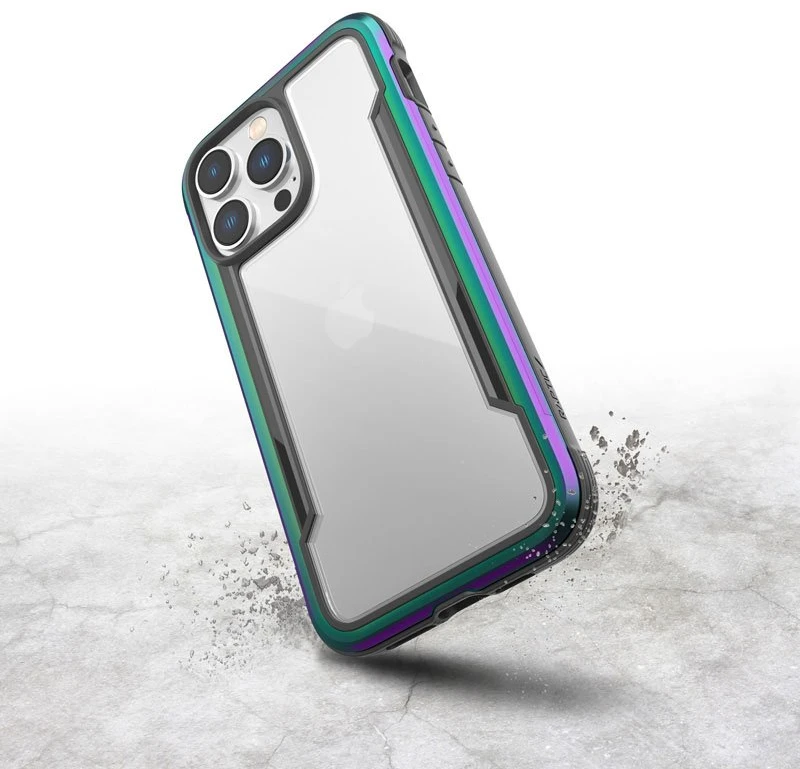 X-Doria Raptic Shield - Aluminum dėklas skirtas Apple iPhone 14 Pro Max Drop-Tested 3m Iridescent