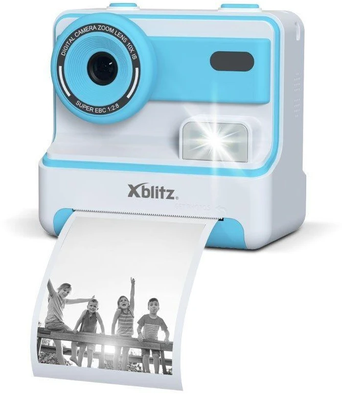 „Xblitz FLASH Mėlynas“ momentinis fotoaparatas su terminiu spausdintuvu vaikams