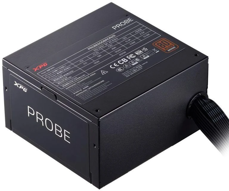 XPG PROBE 700 BRONZE maitinimo blokas, 700 W, 20+4 kontaktų ATX, juodas