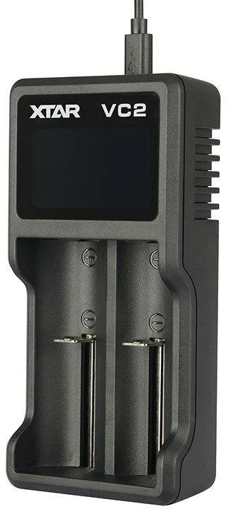 Baterijų įkroviklis XTAR VC2 18650 14500 18500 26650 Li-ion elementam 2 vietų